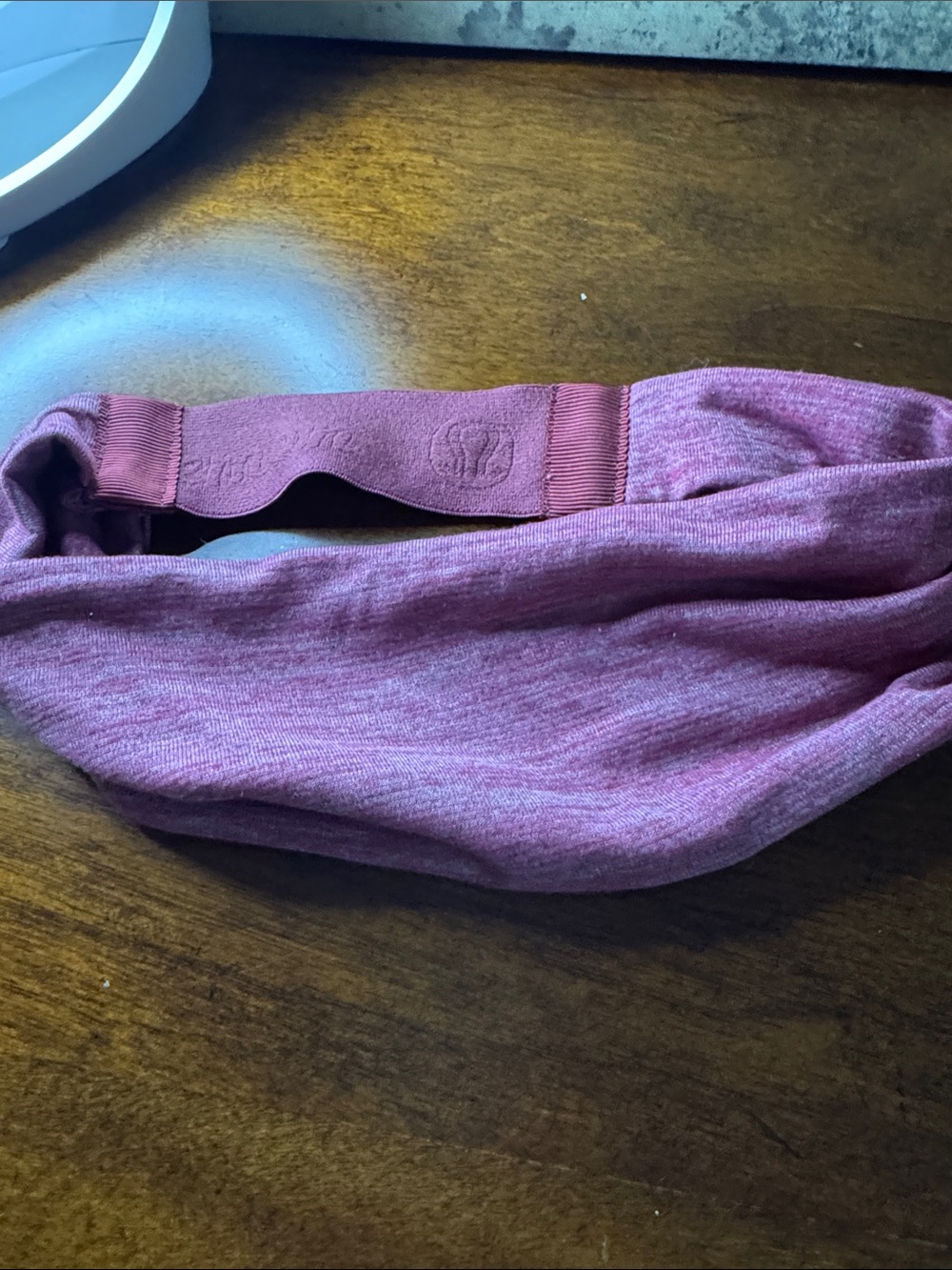 lululemon athletica mauve-pink performance stretch headband